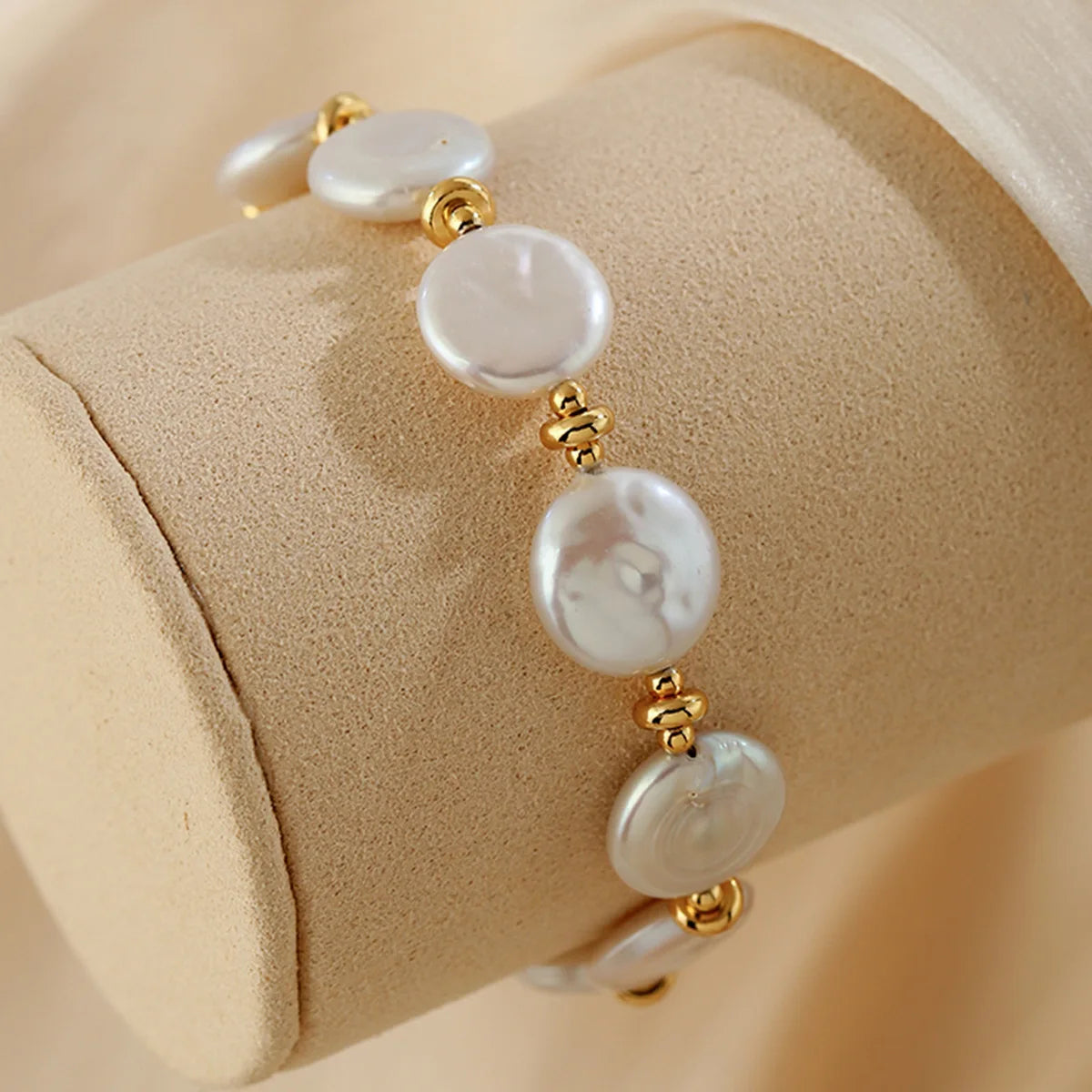 Super High Quality Natural Baroque Button Freshwater Pearl 14K Gold Filled Female Beads Chain Bracelet Jewelry For Women Gifts