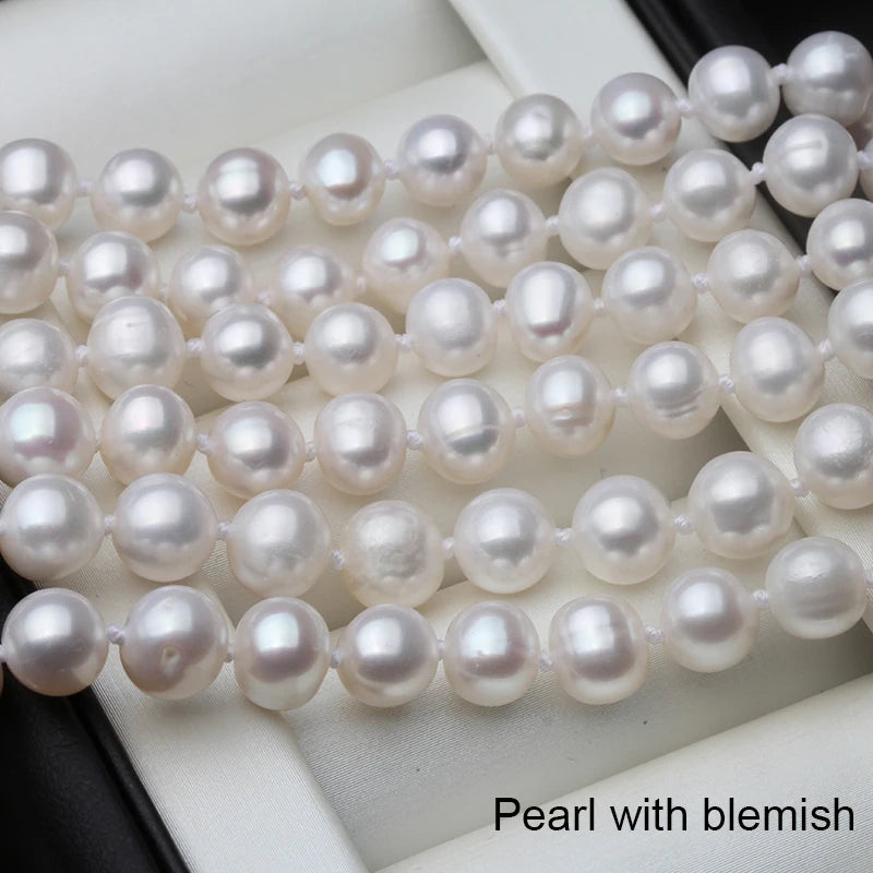 3 Row Natural Triplets Pearl Necklace For Girls,White Multilayer Freshwater Pearl Choker Necklace