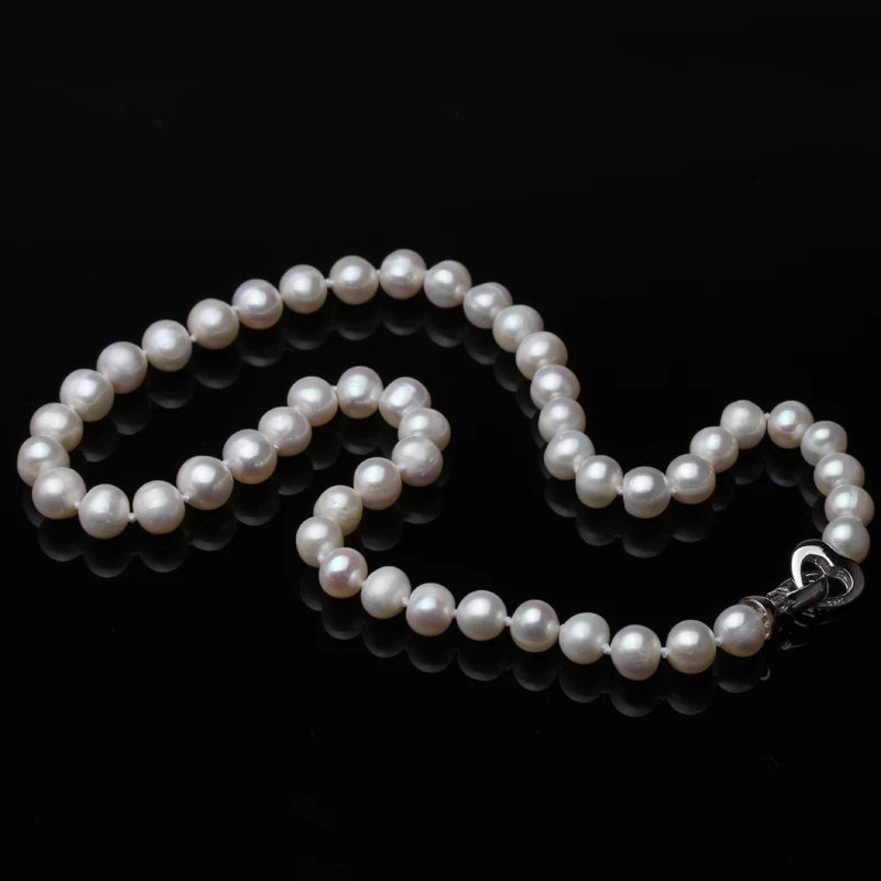 Real Natural River Freshwater Pearl Necklace