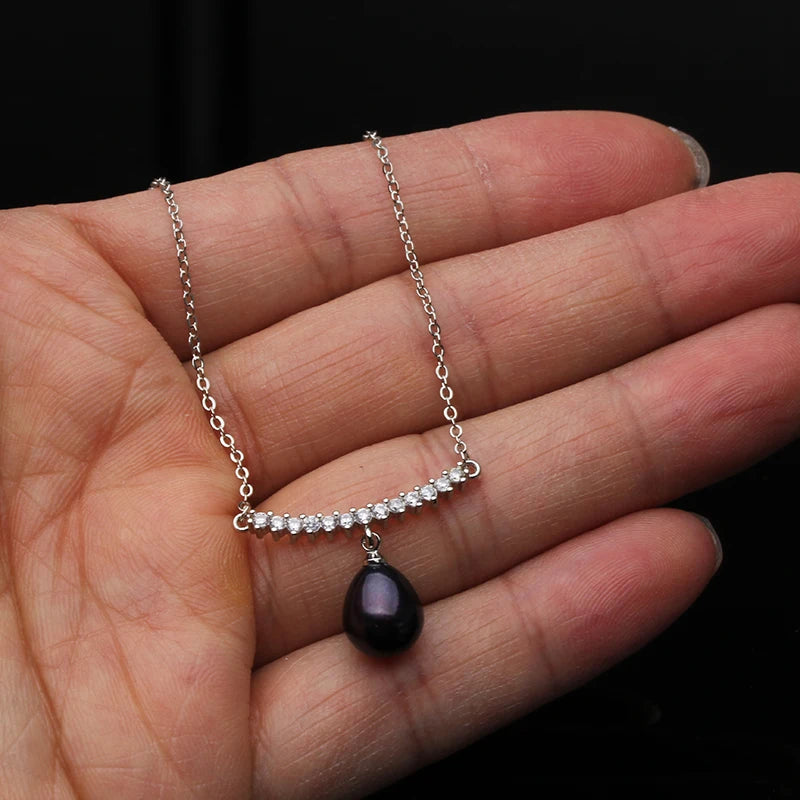 Trend Natural Freshwater Pearl Pendant for Women,Silver Pearl Jewelry Pendant 925