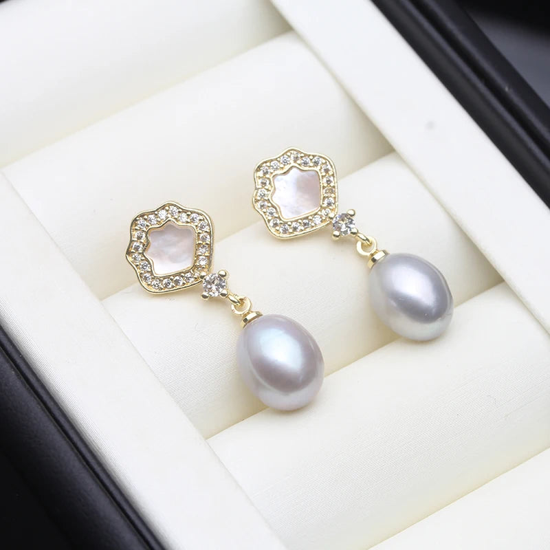 2025 New Freshwater Pearl Dangle Earrings,Trend Natural Pearl Drop Earring