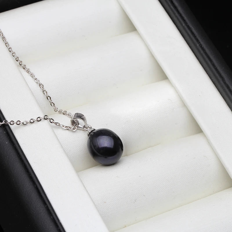 Real Pearl Pendant,925 Silver Cultured Natural Fresh Water Pearl Pendant Pendant