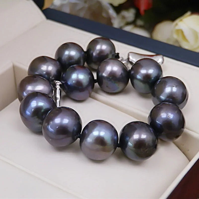 Real Big Pearl Necklace Sets For Women,Natural Freshwater Jewelry Sets 12-13mm