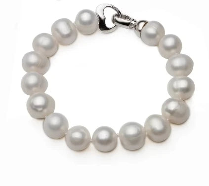 100% Real Natural Near Round Pearl Bracelet for Women, Freshwater Pearl