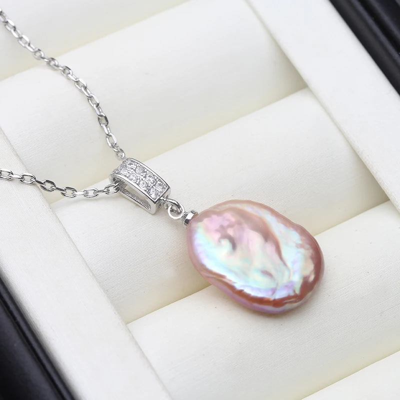 Real Natural Original Large Baroque Pearl Pendant