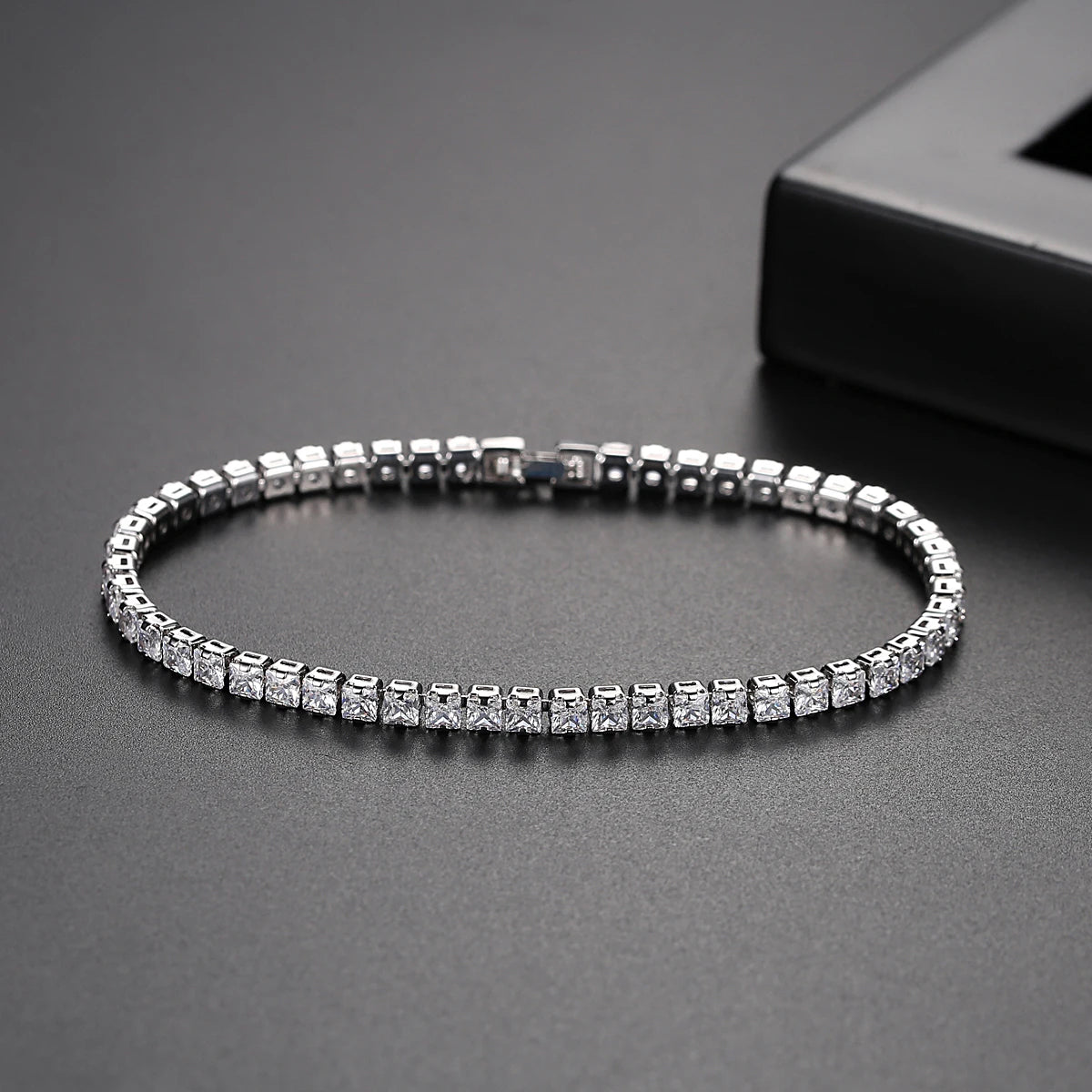 3mm 4mm 5mm Charm CZ Tennis Bracelet Bangles for Women Gold Color Zircon Iced Out Stone Chain Accessories