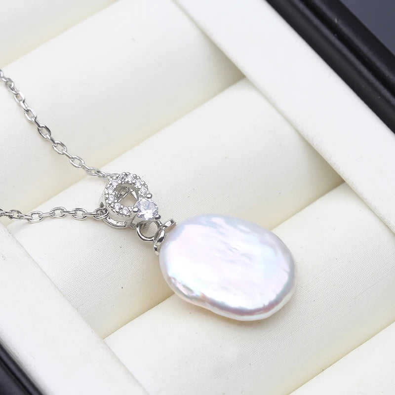 Real Natural Large Baroque Pearl Necklaces For Woman Freshwater Pearl Pendant