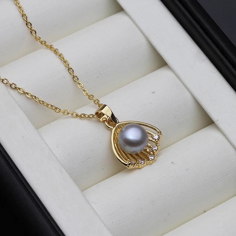 Classic Flower Freshwater Pearl Pendant Natural Pearl Pendants