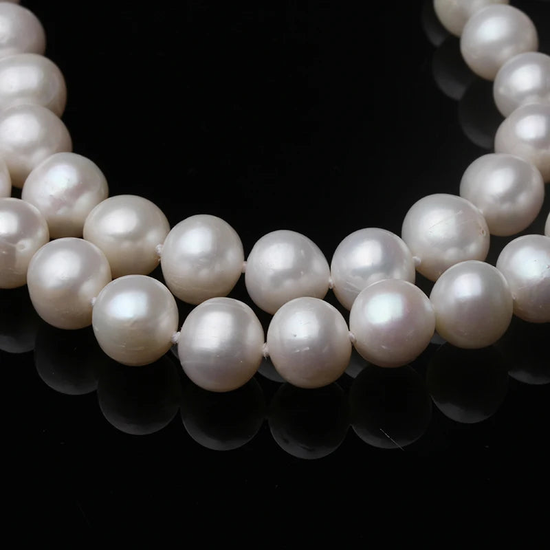 White Real Natural Fresh Water Pearl Heart Necklace For Women,925 Silver Pearl Necklace Choker