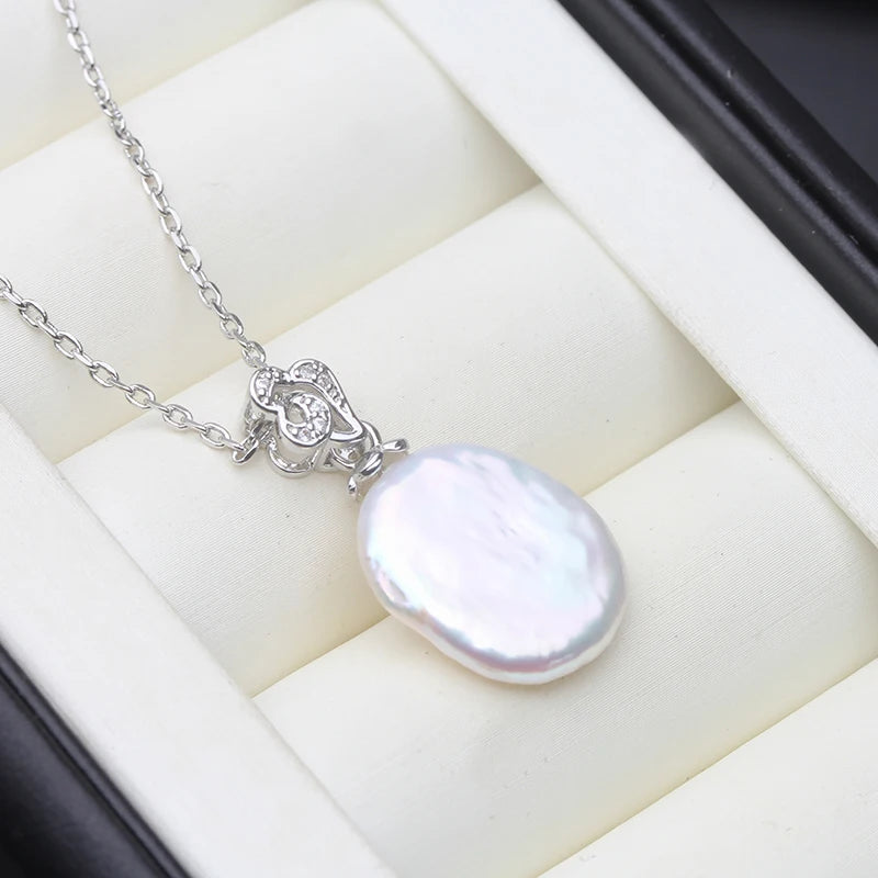 Real Natural Large Baroque Pearl Necklaces For Woman Freshwater Pearl Pendant