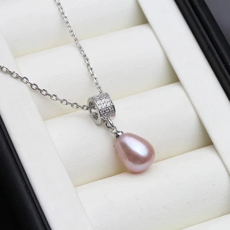 Pearl Pendant  Real Cultured Natural Fresh water 925 Silver Pearl Pendant Jewelry