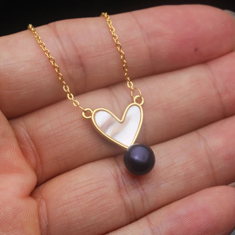 Beautiful Set With Pearl Earrings And Necklace Woman,Real Natural Freshwater Pearl Set Silver Wife Mother Birthday Gift White