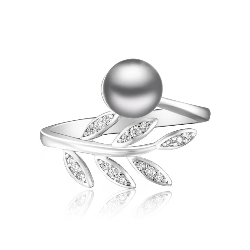 Natural Freshwater Pearl Ring Women,925 Sterling Silver Ring With Real Pearls