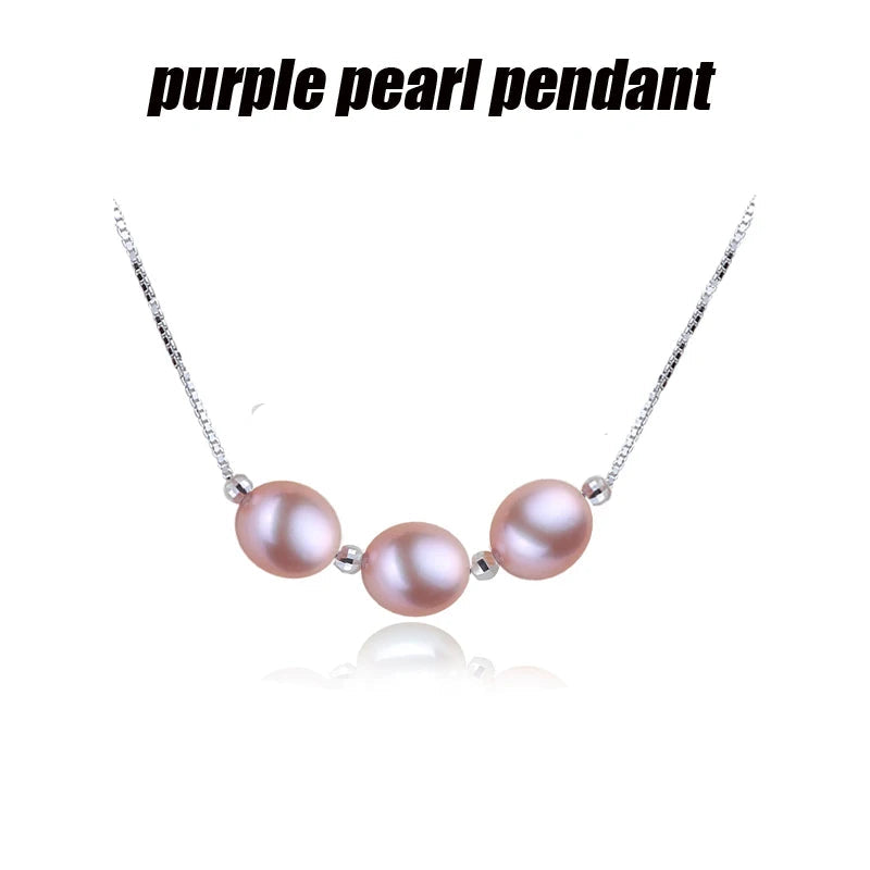Real Natural Fresh water Pearl Pendant 925 Women, Silver Pearl Jewelry Pendant