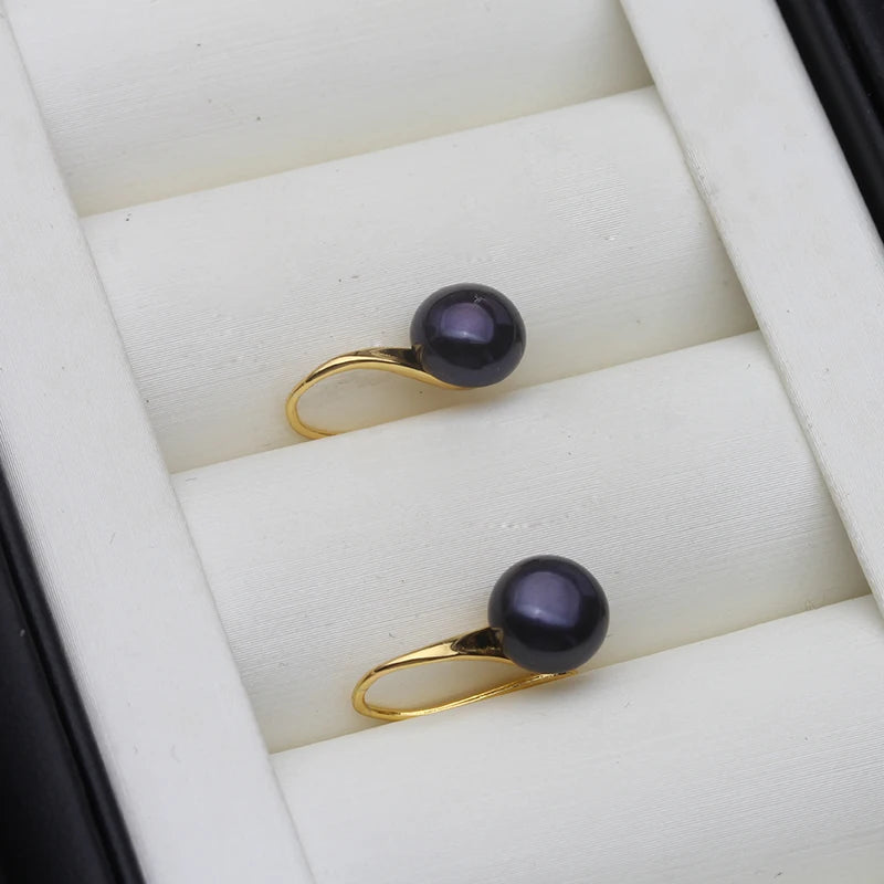 Natural Pearl Earrings, Cute Gold Plated Freshwater Pearl Earrings