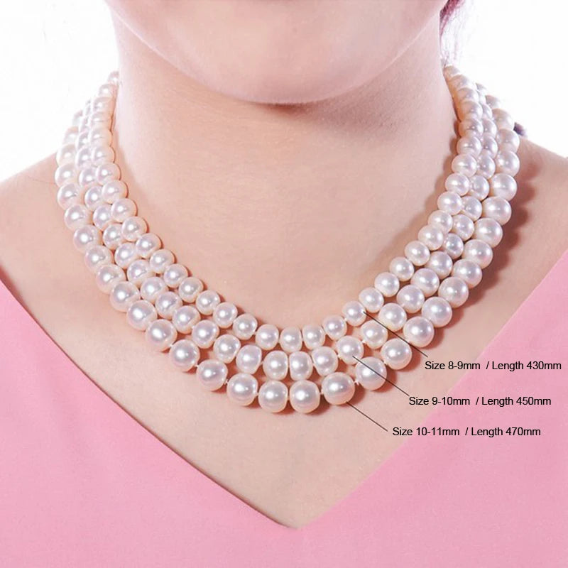 Genuine Natural Freshwater Pearl Necklace 18 inch