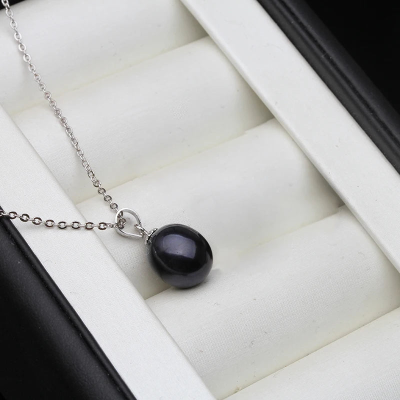 Real Pearl Pendant,925 Silver Cultured Natural Fresh Water Pearl Pendant Pendant