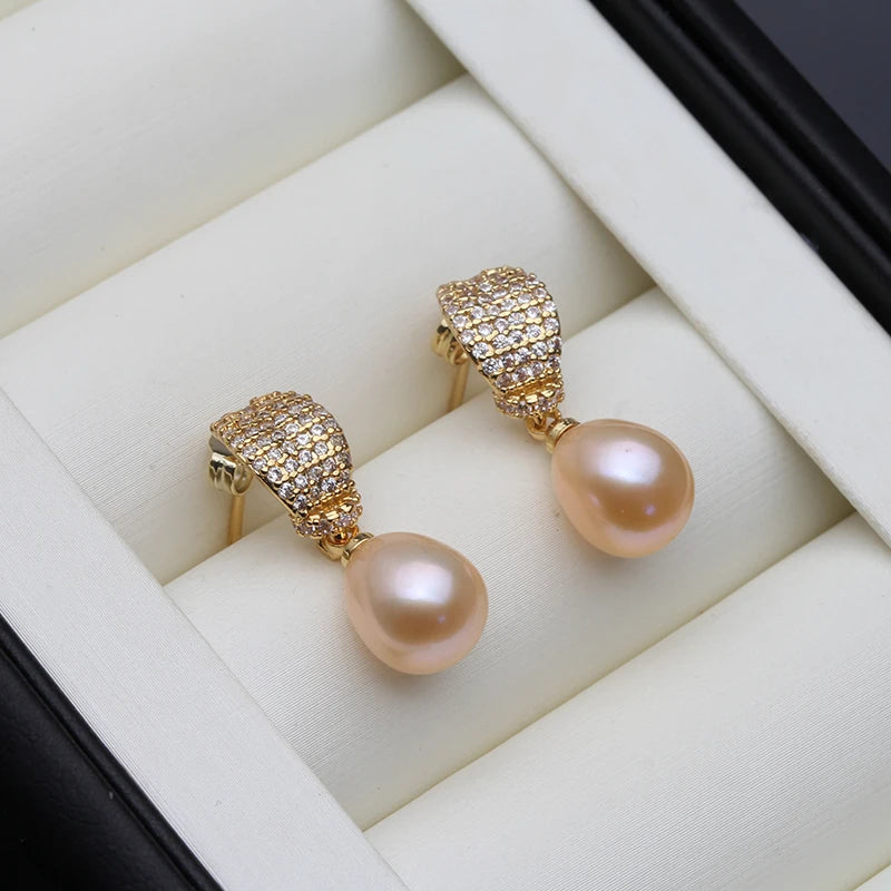 Cute Pearl Earrings For Women,Natural Freshwater Pearl Earrings