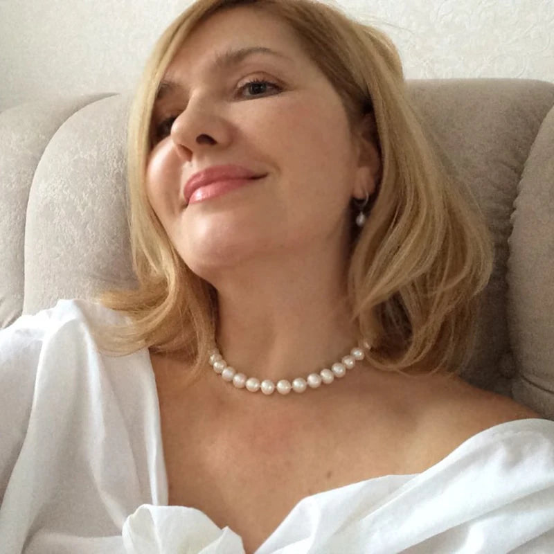 Real Natural River Freshwater Pearl Necklace