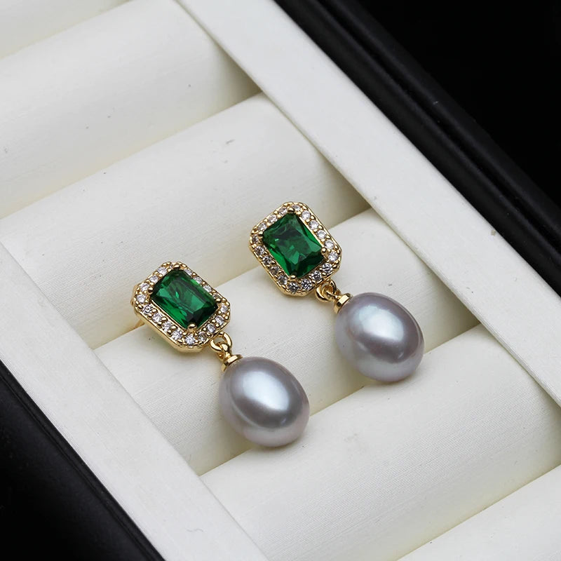 Natural Pearl Earrings  Cultured Freshwater Pearl Earring