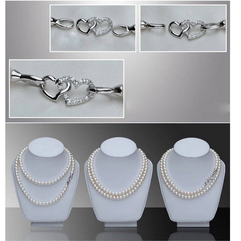 Natural Fresh Water Pearl Pearl Necklace Long For Girls,Bridal Cultured White Pearl Necklace