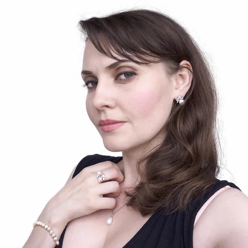 Real Freshwater Baroque Wide Pearl Elastic Bracelet,Large Pearl Jewelry Bracelet Adjustable