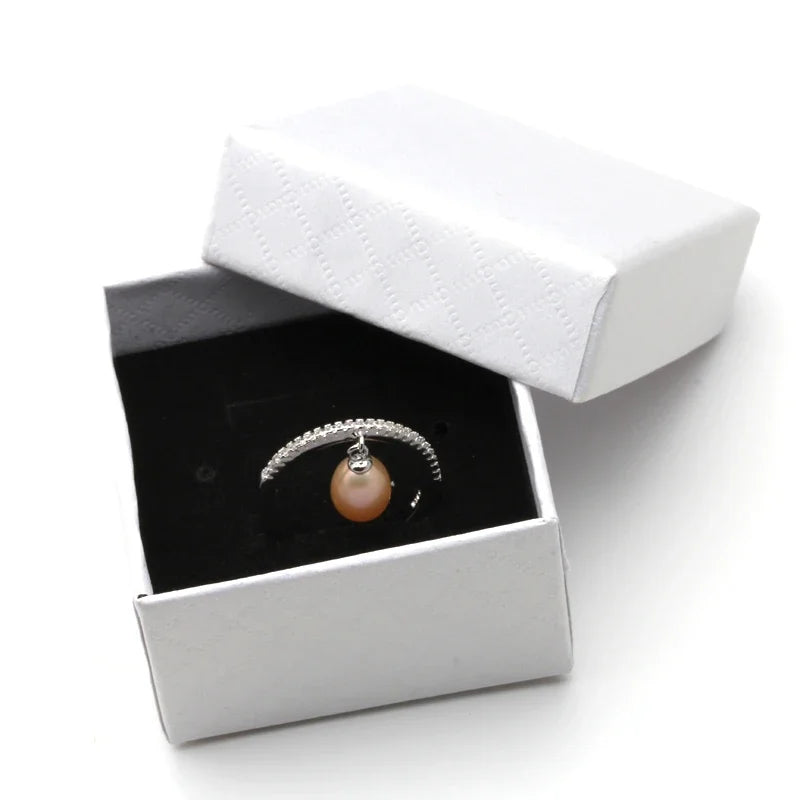 Genuine Freshwater Pearl Rings,925 Silver Pearl Ring Adjustable