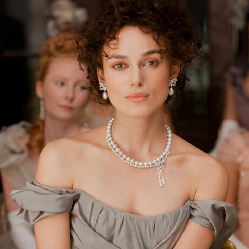 Real Natural Freshwater Double Pearl Necklace For Girls, 925 Silver Pearls of Necklace