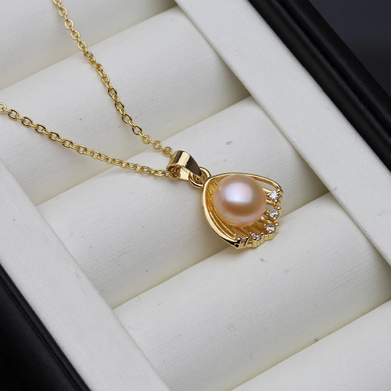 Classic Flower Freshwater Pearl Pendant Natural Pearl Pendants