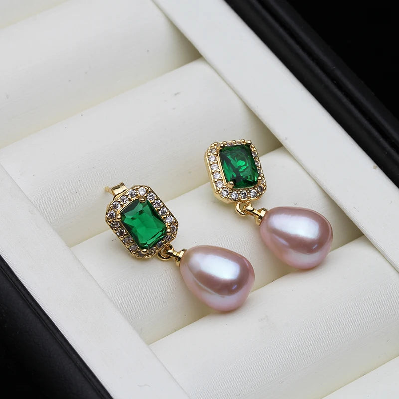 Natural Pearl Earrings  Cultured Freshwater Pearl Earring