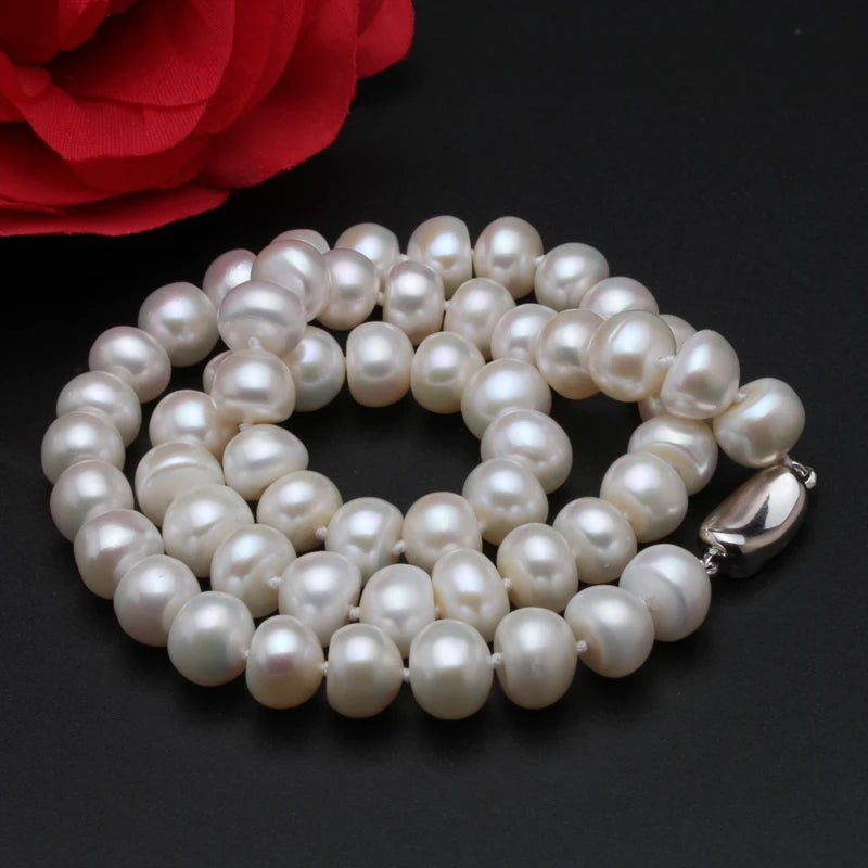 Genuine Natural Freshwater Pearl Necklace 18 inch