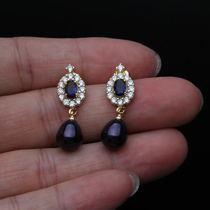 Fresh water Natural Pearl Stud Earrings,Romantic Hanging Pearl Earring Jewlery