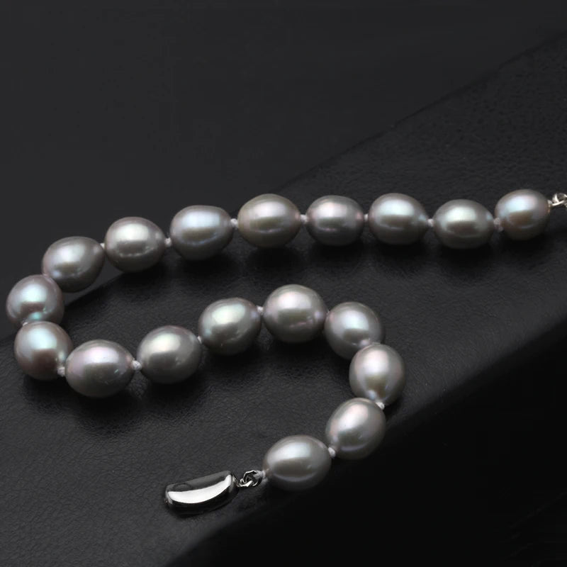 Vintage Freshwater Thread For Pearl Bracelet Silver 925,Grey Natural Pearl Jewelry Bracele