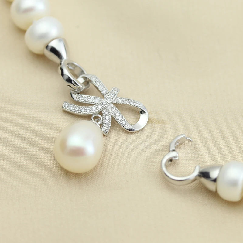 Freshwater Pearl Bracelet for Women,Real Natural Pearl Bracelets 925 Silver  Top Quality