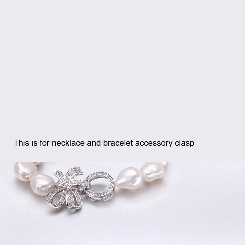 Natural Freshwater Pearl Bracelet Necklace Jewelry Clasp Accesorry Diy Jewelry
