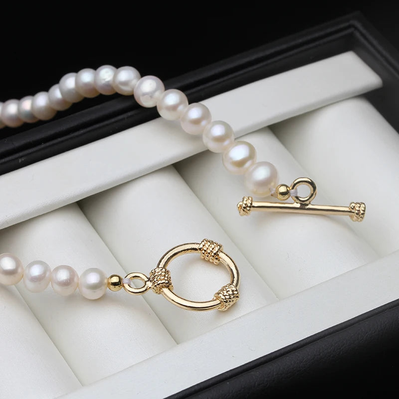 Real White Natural Freshwater Pearl Necklace Long Woman,Small Pearl Sweater Necklace