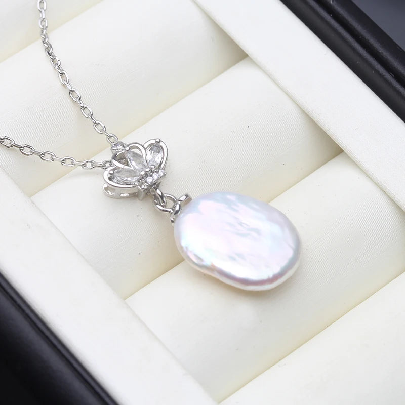 Real Natural Large Baroque Pearl Necklaces For Woman Freshwater Pearl Pendant