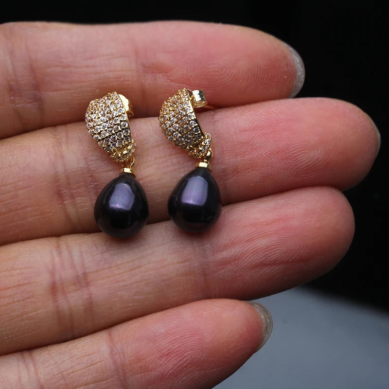 Cute Pearl Earrings For Women,Natural Freshwater Pearl Earrings