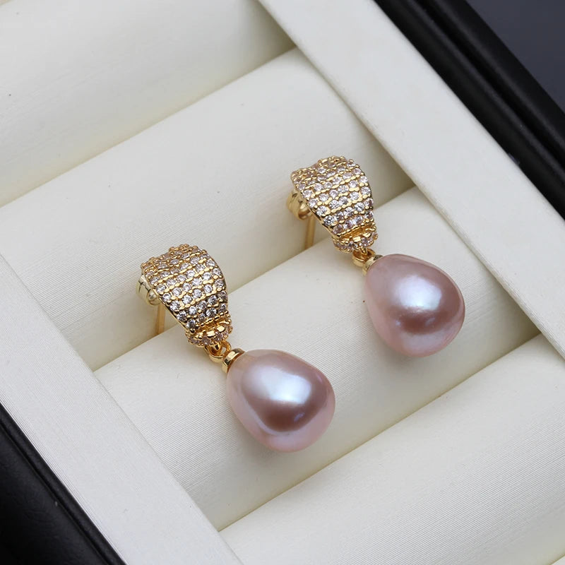 Cute Pearl Earrings For Women,Natural Freshwater Pearl Earrings