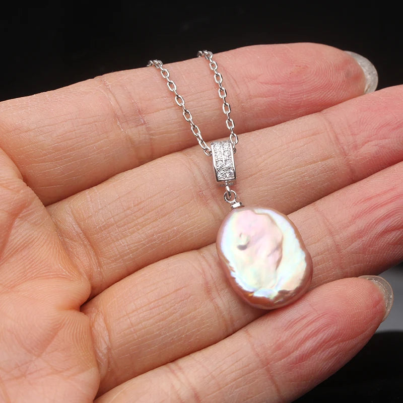 Real Natural Original Large Baroque Pearl Pendant