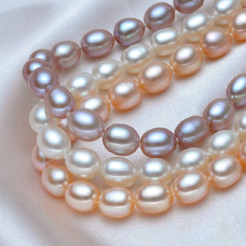 Freshwater Multicolor Pearl Necklace for Girls,Wedding Natural  Pearl Choker Necklaces