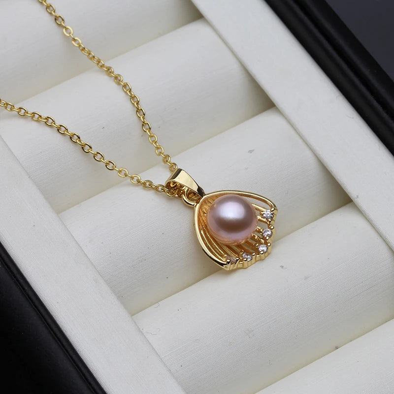 Classic Flower Freshwater Pearl Pendant Natural Pearl Pendants