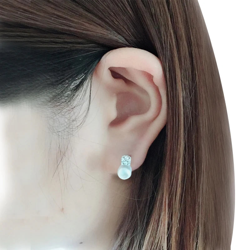925 Sterling Silve Clip ons Earrings Real Natural Freshwater pearl